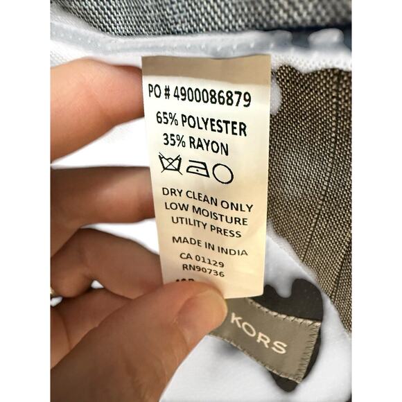 Michael Kors Men's Modern-Fit Poly-Blend Suit Jacket Lt Grey/Blue‎ Plaid 42R EUC - Picture 11 of 15